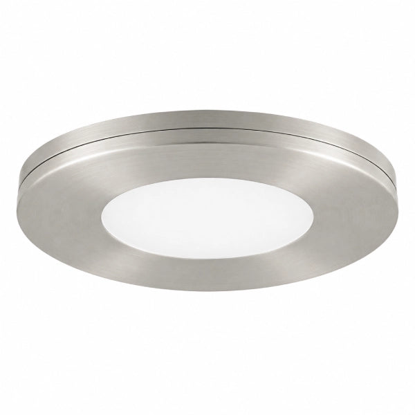 Nickel slim puck under cabinet light offering durable and elegant lighting solutions