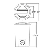 9W 12-24V Small Ribbed 5CCT Well Light - Envision LED