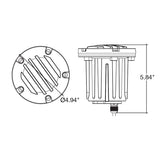 Solid Brass In-Ground Ribbed Lens Well Light - Envision LED