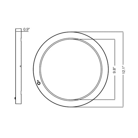 23W 12" Bi-Level Motion Sensor Surface Mount Light - Envision LED
