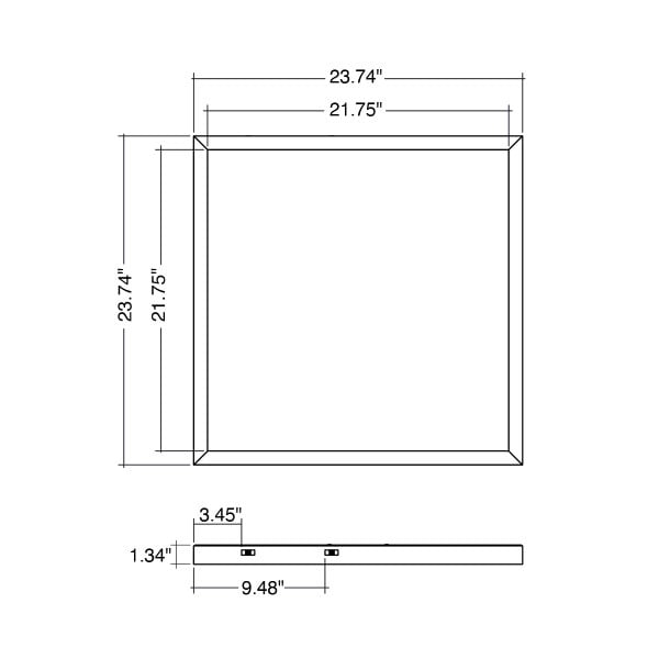20/30/40W 2X2 Multi-Color Surface Mount Fixture - Envision LED