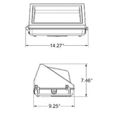 20W-60W Tri-Color Traditional Non-Cutoff LED Wall Pack w/ Photocell - Envision LED