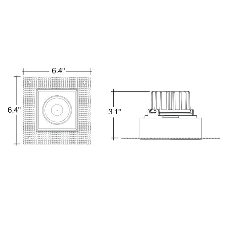 4" 1 Head Multi-Color Trimless Square Down Light - Envision LED