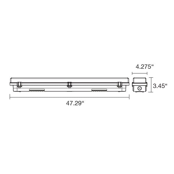30/40/50W 4’ Multi-Color 3-Power LED Vapor Light Fixture - Envision LED
