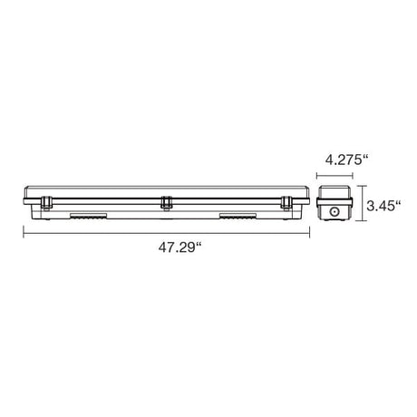 30/40/50W 4’ Multi-Color 3-Power LED Vapor Light Fixture - Envision LED