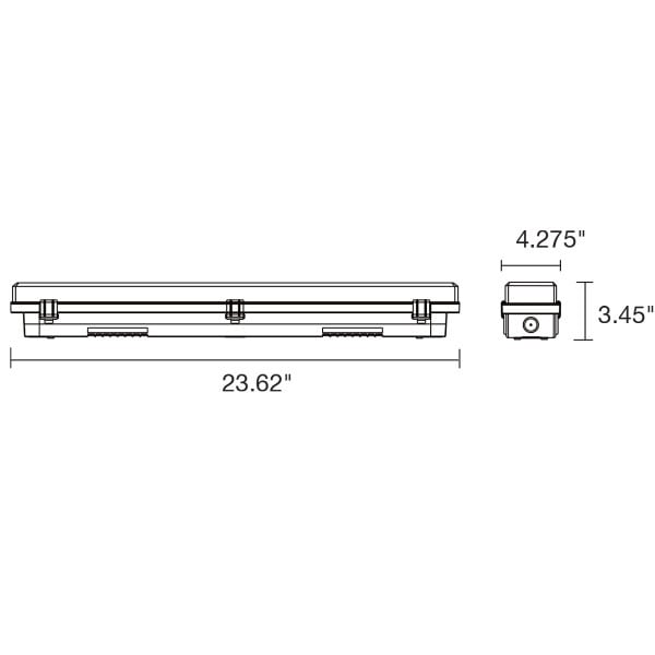 15/20/25W 2’ Multi-Color 3-Power LED Vapor Light Fixture - Envision LED