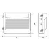 60/80/100W Tri-Color Semi-Circle Wall Pack - Envision LED