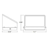 30W-150W Tri-Color Cutoff LED Wall Pack w/ Photocell - Envision LED