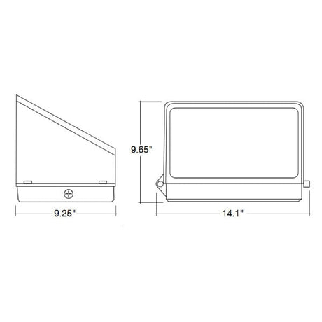30W-150W Tri-Color Cutoff LED Wall Pack w/ Photocell - Envision LED