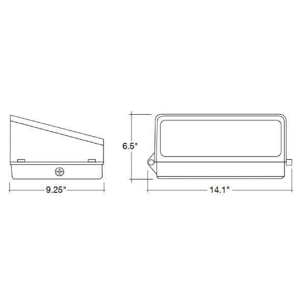 16/32/48/64/80W Tri-Color Cut Off Wall Pack w/ Photocell - Envision LED
