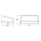 16/32/48/64/80W Tri-Color Cut Off Wall Pack w/ Photocell - Envision LED