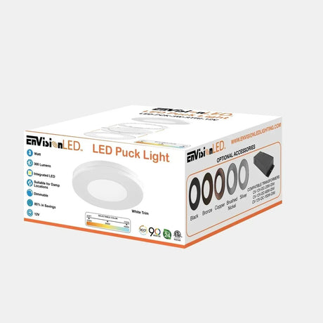 3W Undercabinet 3CCT Slim Magnetic Puck Light 12V - Envision LED