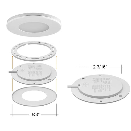 3W Undercabinet 3CCT Slim Magnetic Puck Light 12V - Envision LED