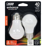 A15 5W E26 LED Bulb 2700K 2 Pack - Feit