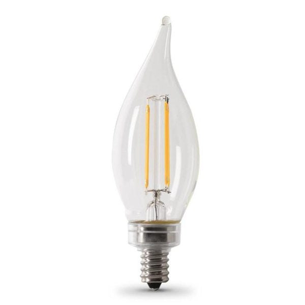 E12 5.5W Flame Tip LED Filament 2PK - Feit
