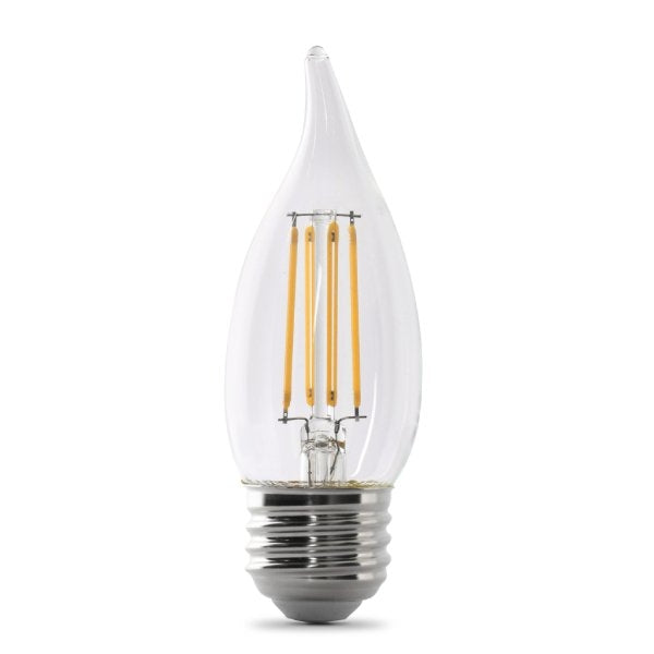 5.5W Flame Tip Candelabra E26 2 Pack - Feit