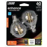 5.5W G16 Globe LED Bulb 2 Pack - Feit