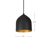 8" Spun Metal Shade LED Pendant Light - Kuzco Lighting