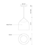 8" Spun Metal Shade LED Pendant Light - Kuzco Lighting