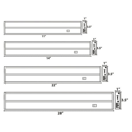LED Dimmable Under cabinet Light 1 inch thin