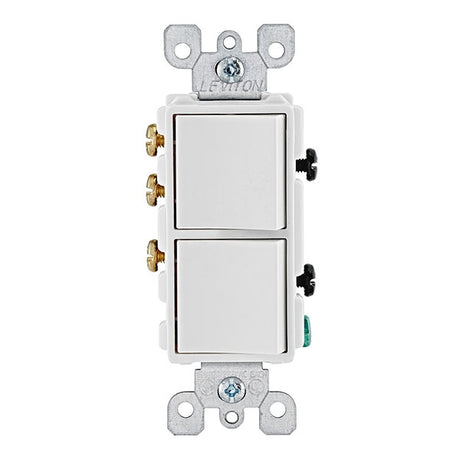leviton white switch stack