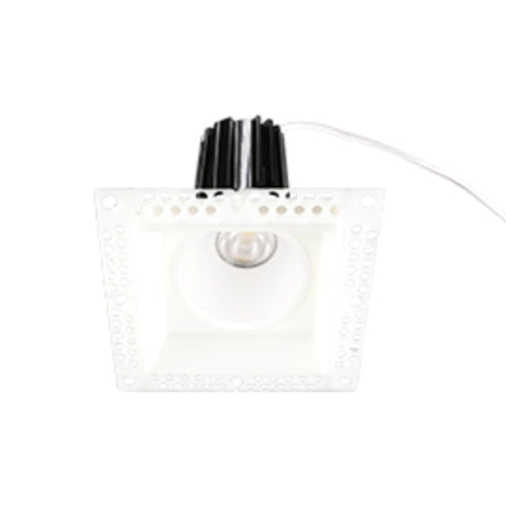 1 inch square canless trimless mud-in recessed light providing versatile ceiling installation