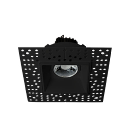 3 inch square black trimless adjustable mud-in recessed lights for design consistency