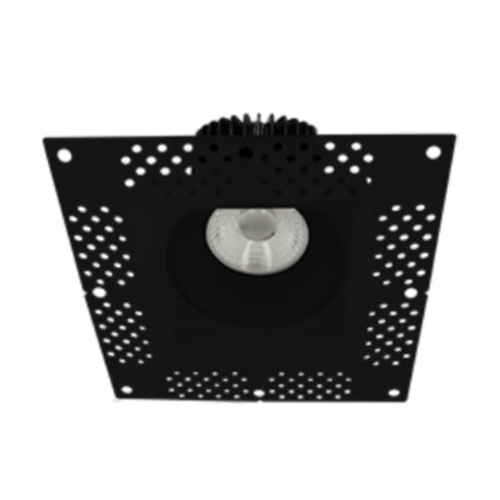 4 inch 15w black square trimless mud-in LED light offering design consistency