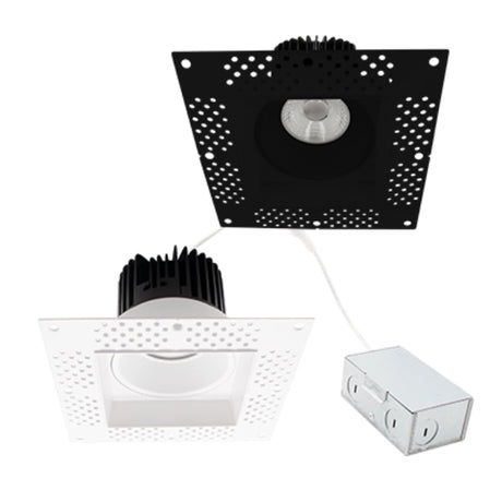 4 inch 15w square trimless mud-in LED light providing versatile mounting options