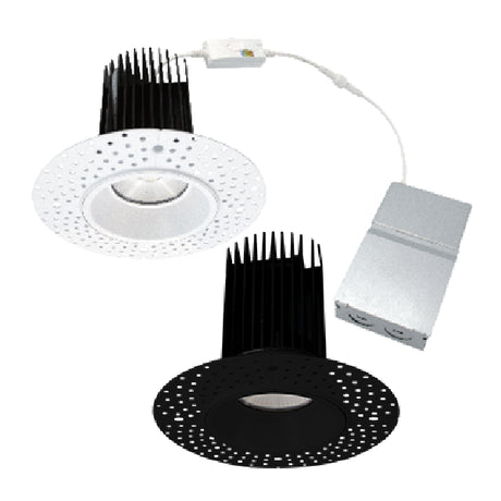 4 inch round 18w trimless clip-in recessed light providing efficient installation