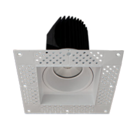 4 inch white square recessed mud-in light providing bright and uniform illumination