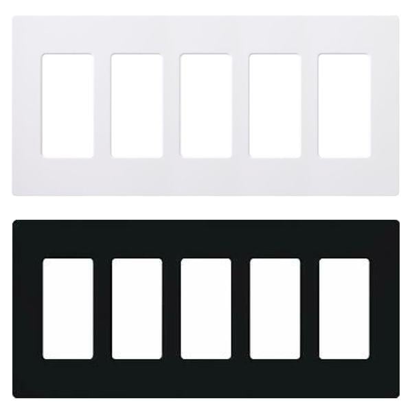 5 Gang Claro Wall Plate - Lutron