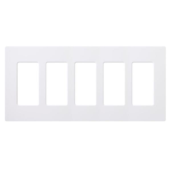 5 Gang Claro Wall Plate - Lutron