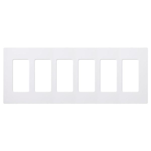 6 Gang Claro Wall Plate - Lutron