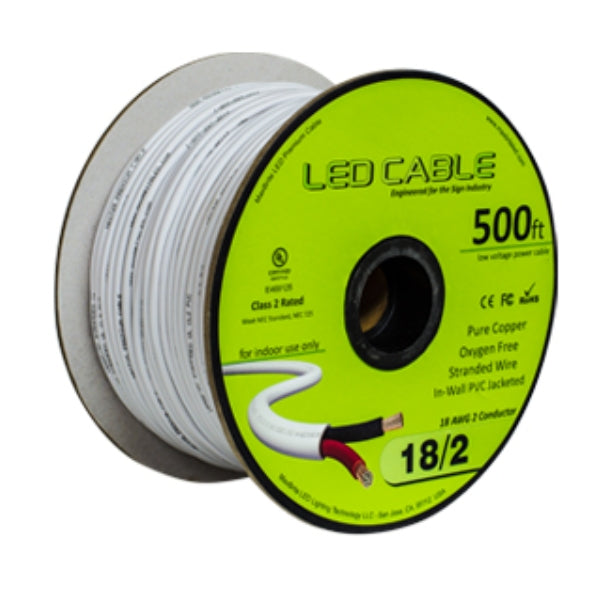 18/2 Class 2 LED Cable 500' - MaxBrite
