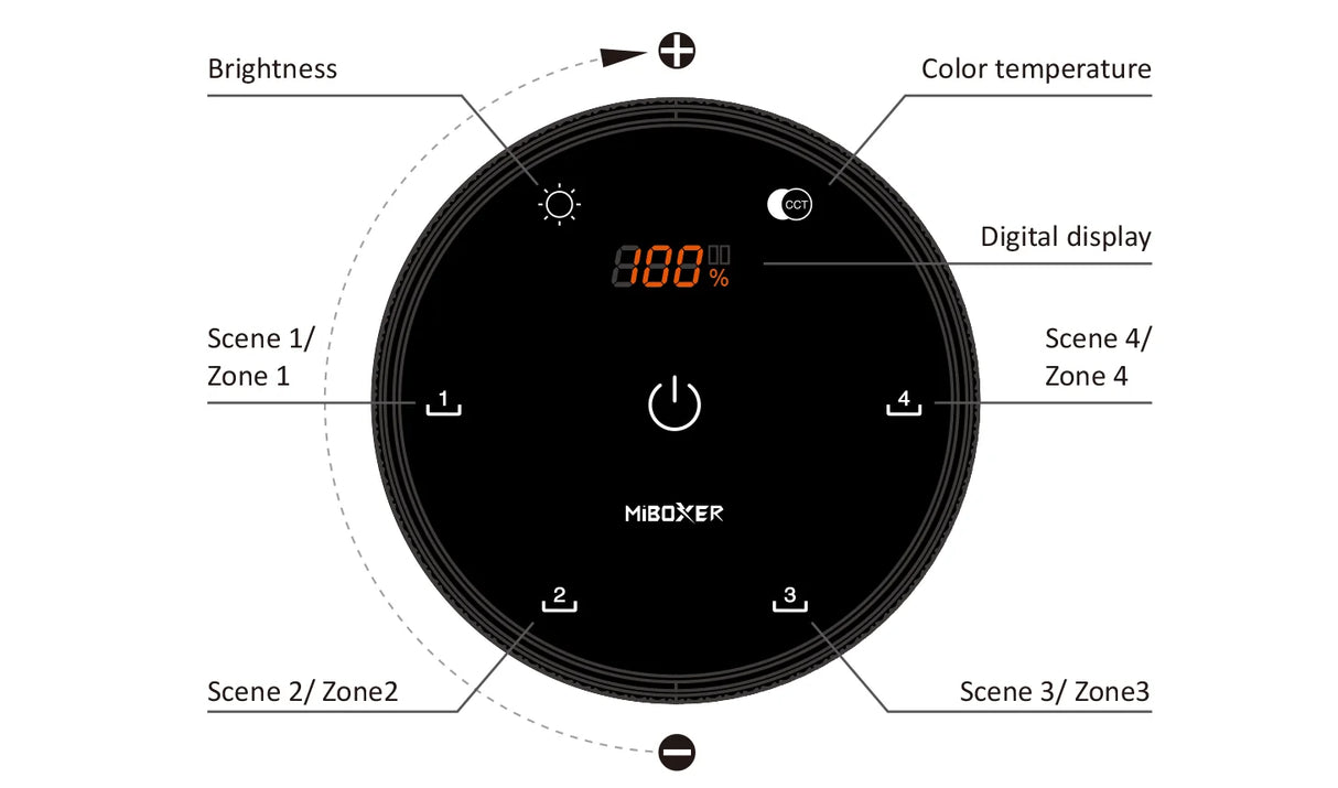 K5 CCT Knob Remote 2.4G Wireless Control Color Temperature - Mi Light