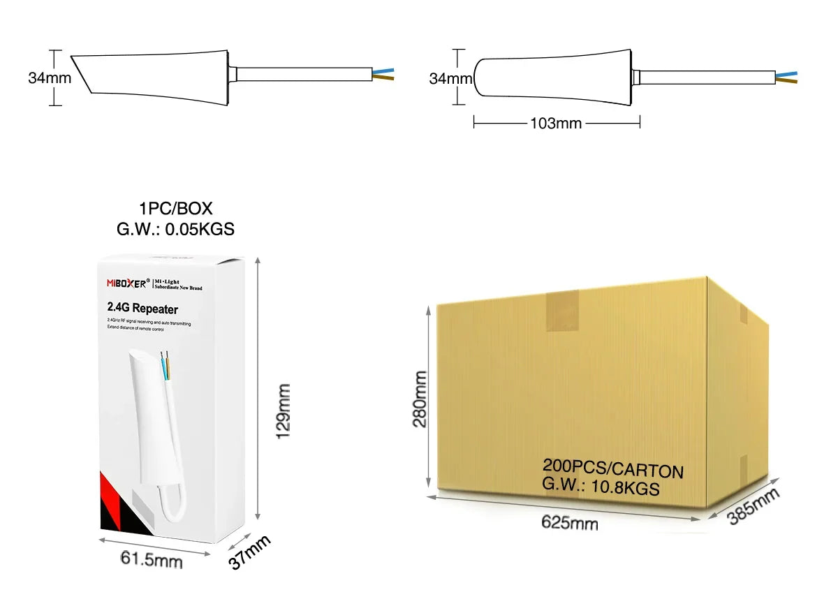2.4G RF Repeater Extend Remote - Mi Light