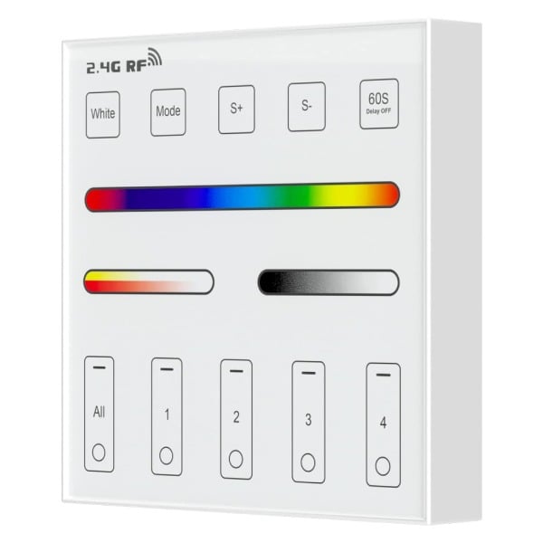 Wall Mount 4 Zone RGB + Tunable White Remote