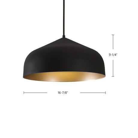 17" Spun Metal Shade LED Pendant Light - Kuzco Lighting