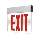 Double Face Mirror Glass LED Exit Sign w/ Battery Back up - Portor Lighting