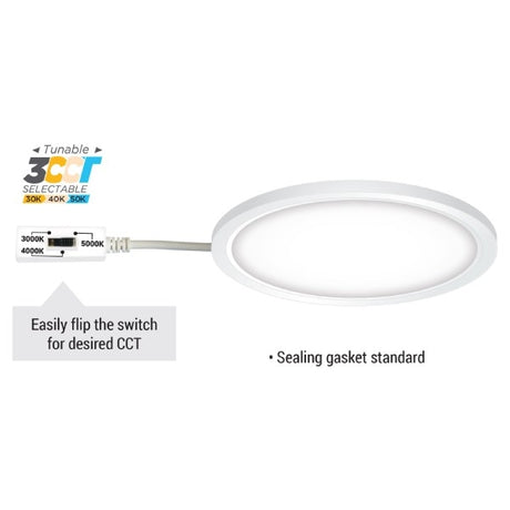 22W 12" Tri-Color Round Surface Mount Light - Portor Lighting