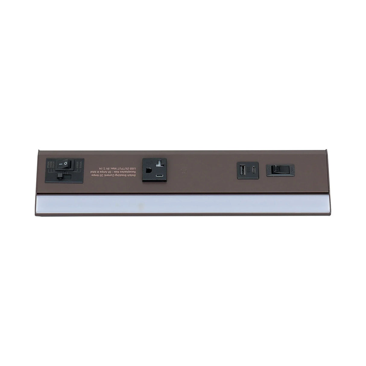 Undercabinet Power Strip with Light 13" - Westgate Mfg