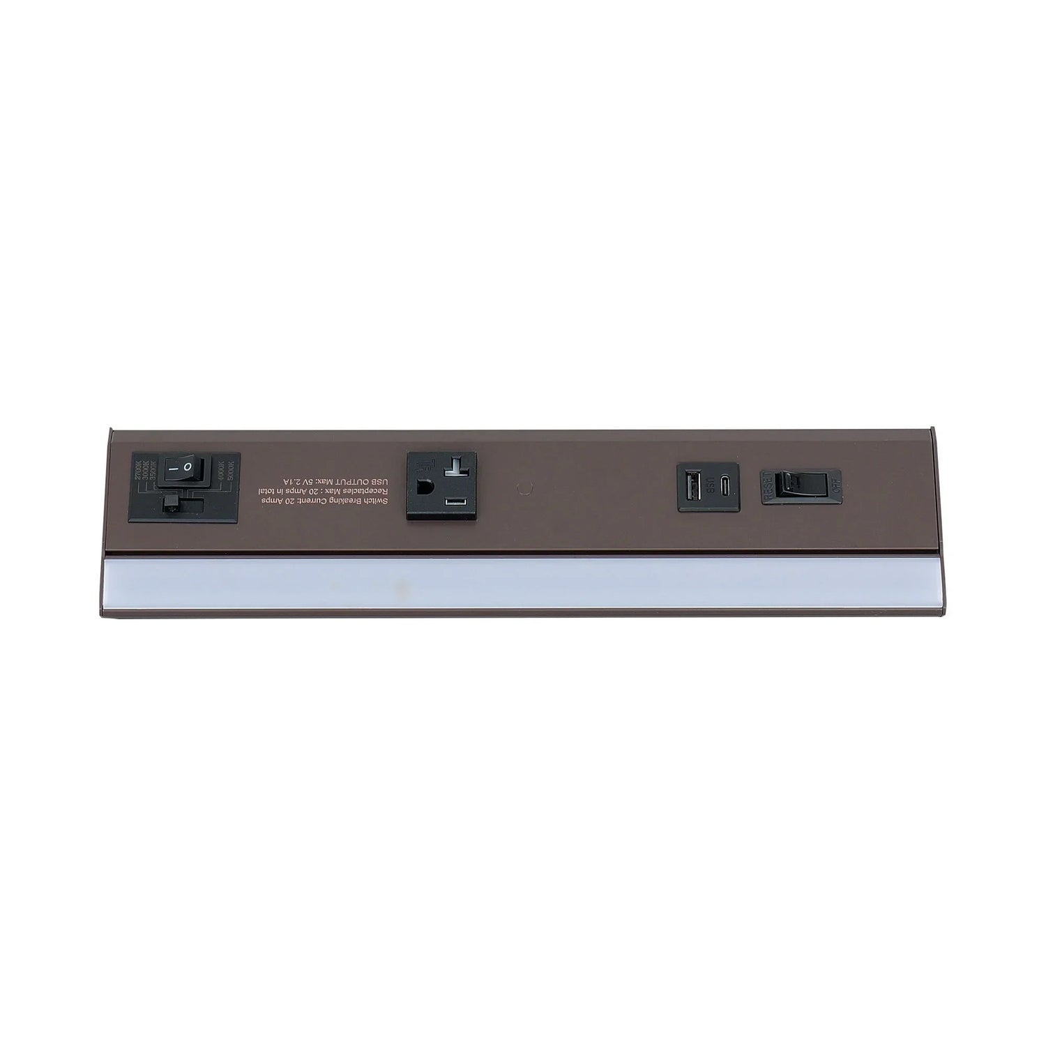 Undercabinet Power Strip with Light 13" - Westgate Mfg