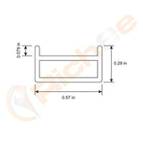 1/2" Simple Flat Aluminum Channel - Richee Lighting