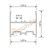 2" Pendant and Surface Mount Aluminum Channel - Richee Lighting