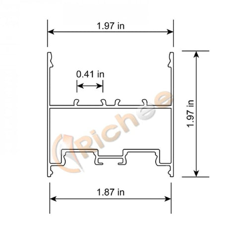 2" Pendant and Surface Mount Aluminum Channel - Richee Lighting