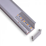 1 3/4" Deep Recessed Square Aluminum Channel - Richee Lighting