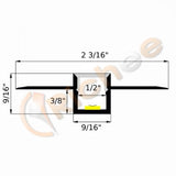 9/16" Slim Mud-in Aluminum Channel - Richee Lighting