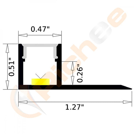 3/8" Mud-In Corner Aluminum Channel - Richee Lighting