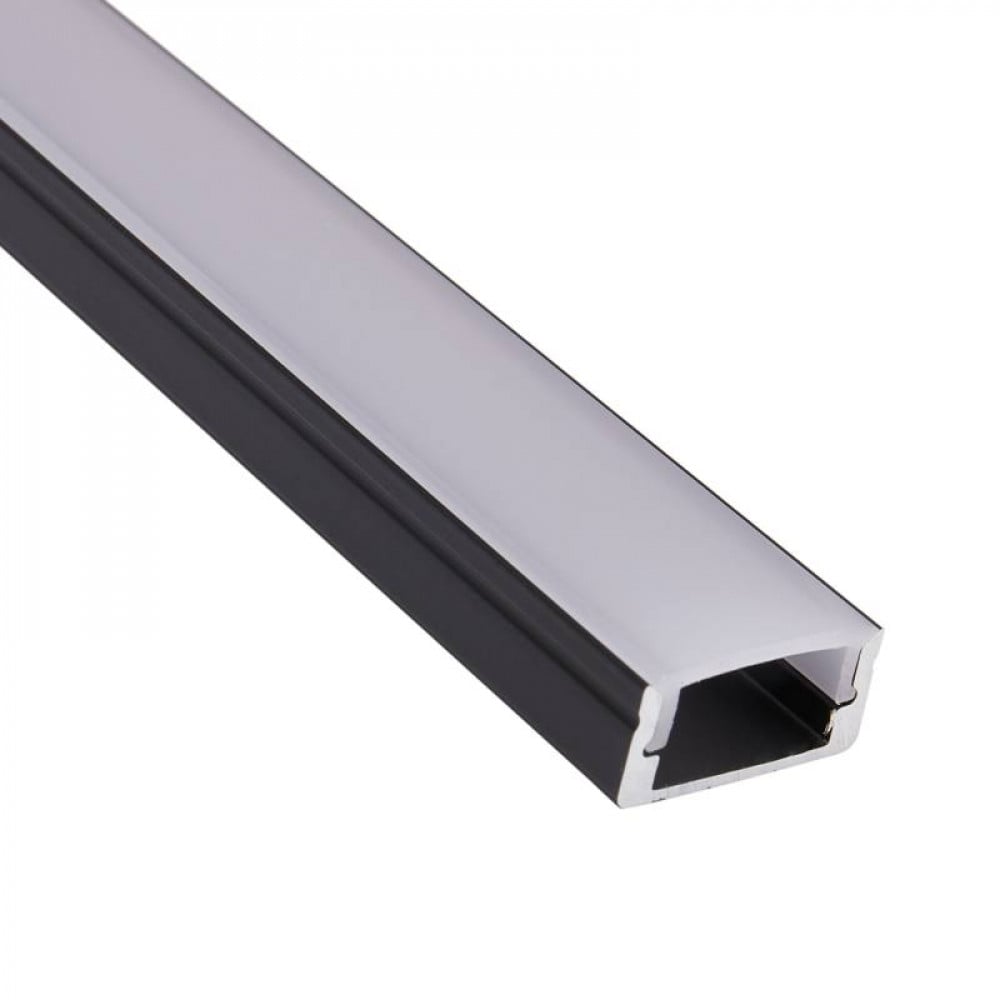 11/16" Black Slim Aluminum Channel - Richee Lighting